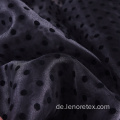 100% Polyester Polka Dot Black Flocking Tüll Stoff